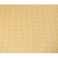 Marigold Bliss Viscose Crepe Fabric - White Floral Print on Sunny Yellow, 110cm Width (India)  - D17641