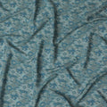 Azure Tradition Viscose Crepe Fabric - Vintage-Inspired Print, 110cm Width (India)  - D17645