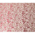 Red Silk Chiffon Metallic Fabric - Exotic Design, Premium Quality from South Korea, 110 cm Wide  - D17658