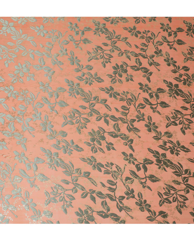 قماش شيفون حرير مرجاني لامع - نسيج مصنوع في كوريا الجنوبية، عرض 110 سم - D17662