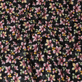 Uragiri Cotton Voile Fabric - Black with Vibrant Floral Print, 110 cm Wide, Japanese Craftsmanship-D17718 Regal Fabrics