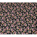 Uragiri Cotton Voile Fabric - Black with Vibrant Floral Print, 110 cm Wide, Japanese Craftsmanship-D17718 Regal Fabrics