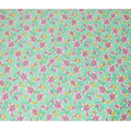 Uragiri Cotton Voile Fabric - Mint Green with Pink Blossom Print, 110 cm Wide, Crafted in Japan-D17721