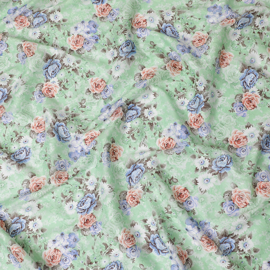 Uragiri Cotton Voile Fabric - Spring Rose Medley Print, 110 cm Wide, Japanese Craft-D17722 Regal Fabrics