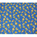 Uragiri Cotton Voile Fabric - Royal Blue with Sunny Blossom Print, 110 cm Width, Imported from Japan-D17724