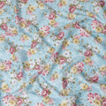 Uragiri Cotton Voile Fabric - Powder Blue with Romantic Rose Print, 110 cm Wide, Japanese Quality-D17728 Regal Fabrics