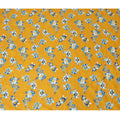 Uragiri Cotton Voile Fabric - Goldenrod with Blue Florals, 110 cm Width, Japanese Craftsmanship-D17730 Regal Fabrics