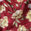 Uragiri Cotton Voile Fabric - Rich Wine Red with Classic Floral Motif, 110 cm Wide, Japanese Import-D17732 Regal Fabrics