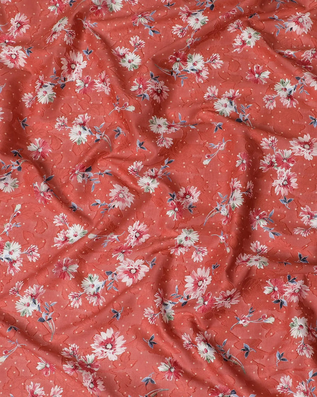 Uragiri Red Floral Cotton Voile Fabric, Lightweight - 110cm Width, Japanese Textile-D17734 Regal Fabrics