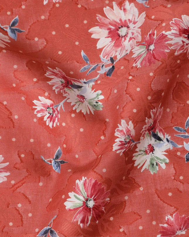 Uragiri Red Floral Cotton Voile Fabric, Lightweight - 110cm Width, Japanese Textile-D17734 Regal Fabrics