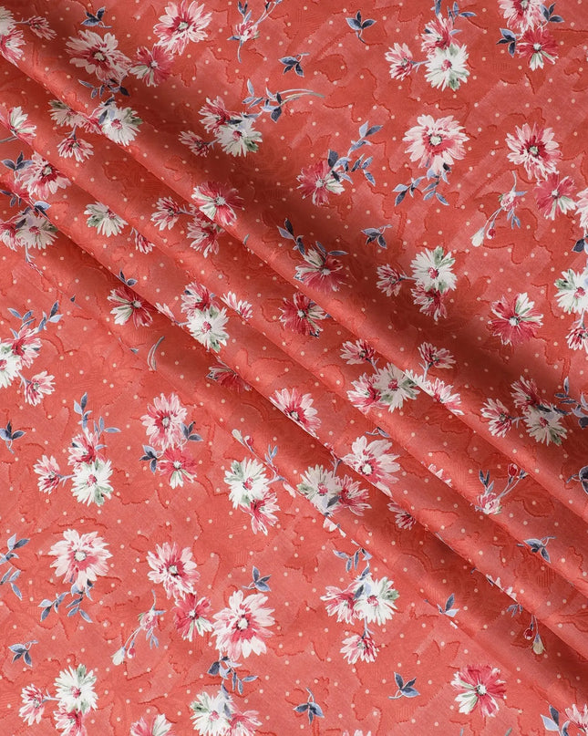 Uragiri Red Floral Cotton Voile Fabric, Lightweight - 110cm Width, Japanese Textile-D17734 Regal Fabrics