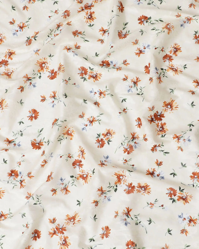Uragiri Cream Wildflower Cotton Voile Fabric - Authentic Japanese, 110cm Width-D17737 Regal Fabrics