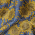Uragiri Sunflower Blue Cotton Voile Fabric - Japanese Print, 110cm Wide-D17739 Regal Fabrics