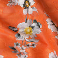 Uragiri Orange Meadow Cotton Voile Fabric - Japanese Crafted, 110cm Wide-D17740 Regal Fabrics