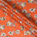 Uragiri Orange Meadow Cotton Voile Fabric - Japanese Crafted, 110cm Wide-D17740 Regal Fabrics