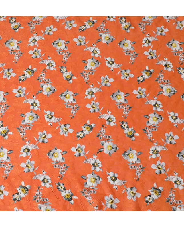 Uragiri Orange Meadow Cotton Voile Fabric - Japanese Crafted, 110cm Wide-D17740 Regal Fabrics
