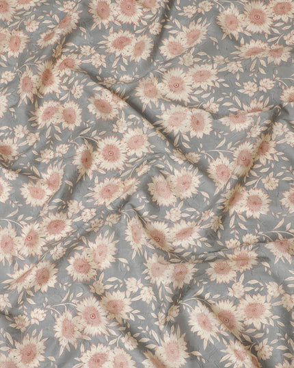 Uragiri Grey Dandelion Cotton Voile Fabric - Authentic Japanese Print-D17742