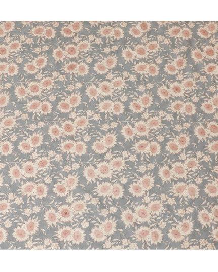 Uragiri Grey Dandelion Cotton Voile Fabric - Authentic Japanese Print-D17742