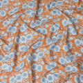 Uragiri Orange Cornflower Cotton Voile Fabric - 110cm Wide, Japanese Printed-D17743 Regal Fabrics