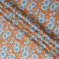 Uragiri Orange Cornflower Cotton Voile Fabric - 110cm Wide, Japanese Printed-D17743 Regal Fabrics