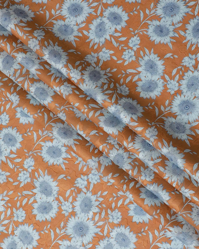 Uragiri Orange Cornflower Cotton Voile Fabric - 110cm Wide, Japanese Printed-D17743 Regal Fabrics