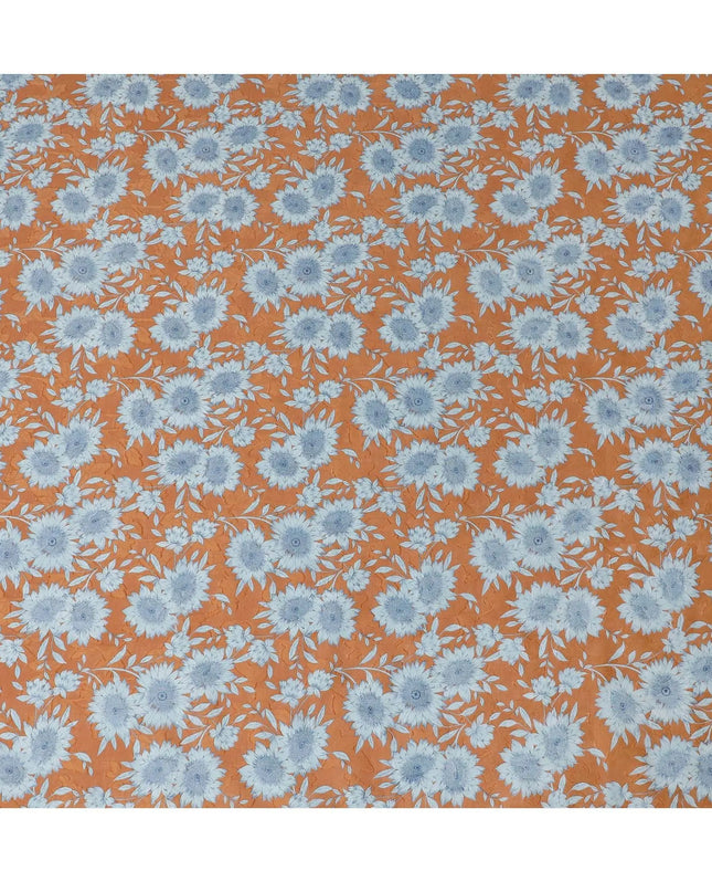 Uragiri Orange Cornflower Cotton Voile Fabric - 110cm Wide, Japanese Printed-D17743 Regal Fabrics