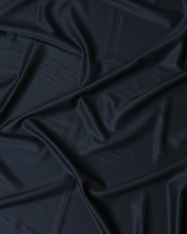 Premium British Wool Suiting Fabric - Navy Blue, Per Piece 3.5 Mtrs-D17744 Regal Fabrics