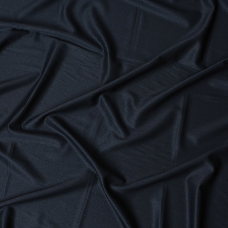 Premium British Wool Suiting Fabric - Navy Blue, Per Piece 3.5 Mtrs-D17744 Regal Fabrics