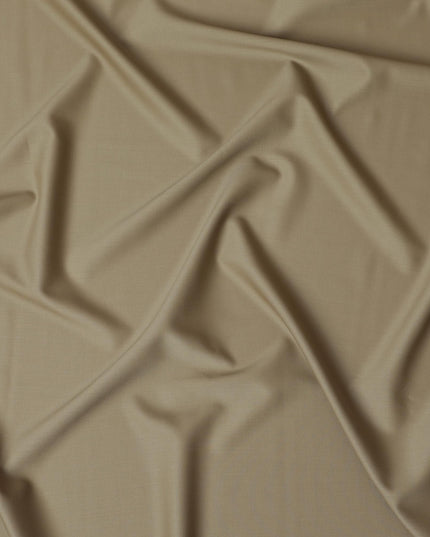 قماش تويل صوف بيج، جودة إيطالية فاخرة، عرض 150 سم - قطعة 3.5 متر-D17756