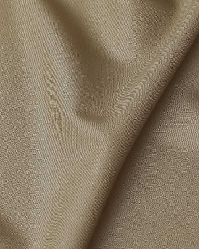 Beige Twill Wool Suiting Fabric, Fine Italian Quality, 150cm Width - 3.5 Mtrs Piece-D17756