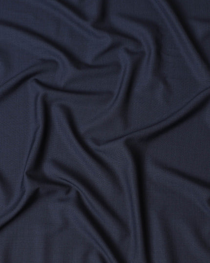 Navy Micro Houndstooth Wool Suiting Fabric, Italian Crafted, 150cm Width - 4 Mtrs Piece-D17762