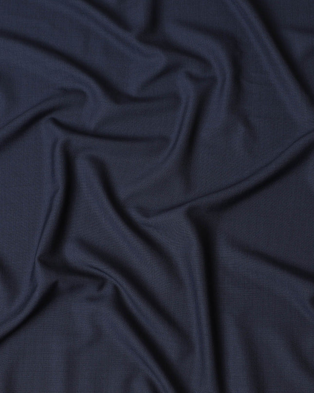 Navy Micro Houndstooth Wool Suiting Fabric, Italian Crafted, 150cm Width - 4 Mtrs Piece-D17762 Regal Fabrics