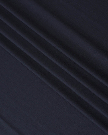 Navy Micro Houndstooth Wool Suiting Fabric, Italian Crafted, 150cm Width - 4 Mtrs Piece-D17762