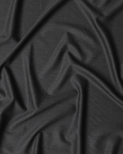 قماش مناسب من الصوف باللون الفحمي - عرض 150 سم، قطعة 3.5 متر، UK Crafted-D17763