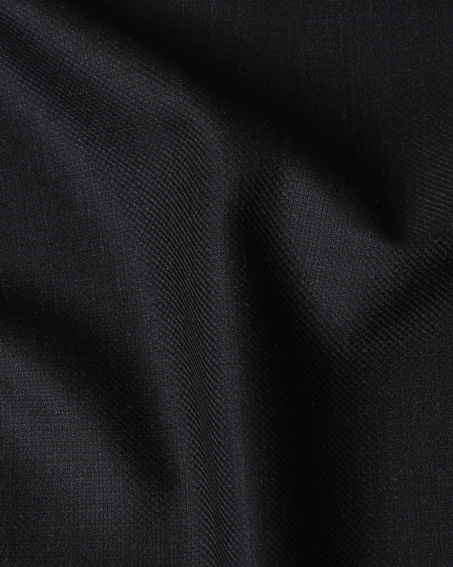 قماش تويل كلاسيكي من الصوف الأسود - عرض 150 سم، قطعة 3.5 متر، صناعة بريطانية -D17765