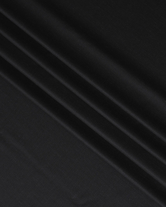 قماش تويل كلاسيكي من الصوف الأسود - عرض 150 سم، قطعة 3.5 متر، صناعة بريطانية -D17765