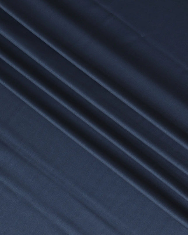 Navy Twill Premium Wool Suiting Fabric - 150cm Width, 3.5 Mtrs Piece, UK Woven-D17767 Regal Fabrics