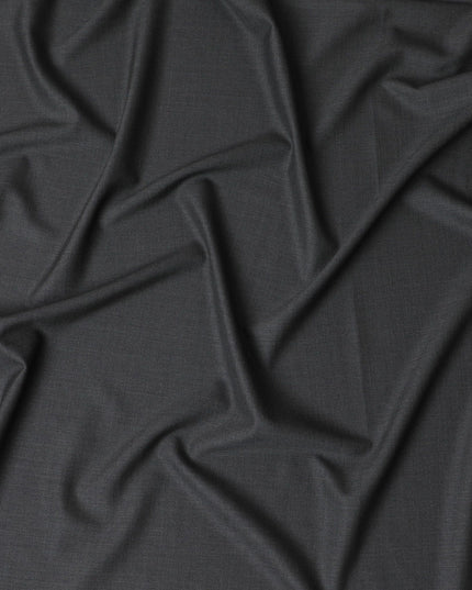 قماش بدلة صوف فحمي، صناعة إيطالية فاخرة، عرض 150 سم - قطعة 3.5 متر-D17768