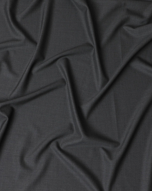 قماش بدلة صوف فحمي، صناعة إيطالية فاخرة، عرض 150 سم - قطعة 3.5 متر-D17768