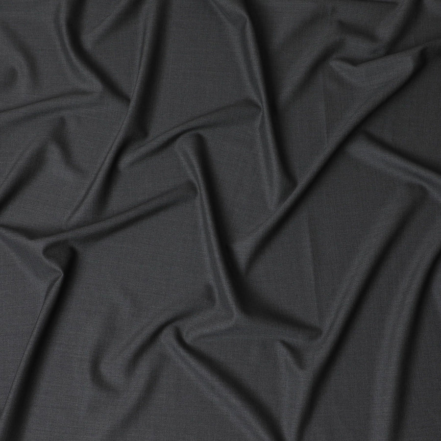 قماش بدلة صوف فحمي، صناعة إيطالية فاخرة، عرض 150 سم - قطعة 3.5 متر-D17768