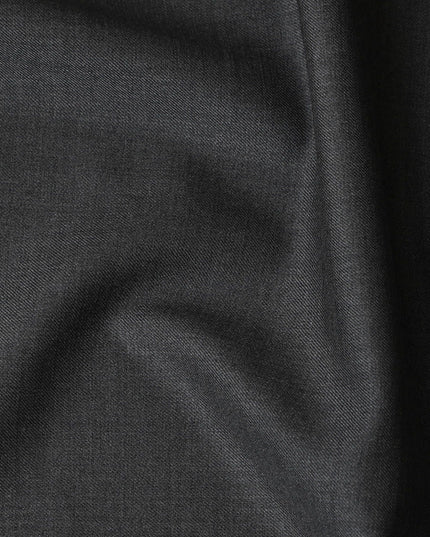 قماش بدلة صوف فحمي، صناعة إيطالية فاخرة، عرض 150 سم - قطعة 3.5 متر-D17768