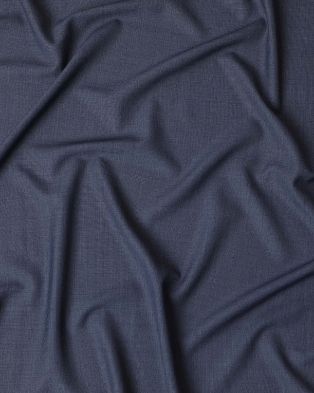 Elegant Italian Premium Wool Suiting Fabric - Navy Blue, 150 cm Width, 3.5 Mtrs Piece, Fine Textured Weave-D17770 Regal Fabrics