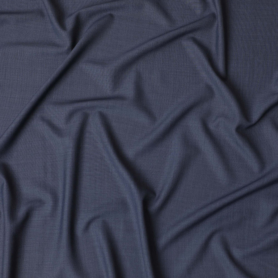 Elegant Italian Premium Wool Suiting Fabric - Navy Blue, 150 cm Width, 3.5 Mtrs Piece, Fine Textured Weave-D17770 Regal Fabrics