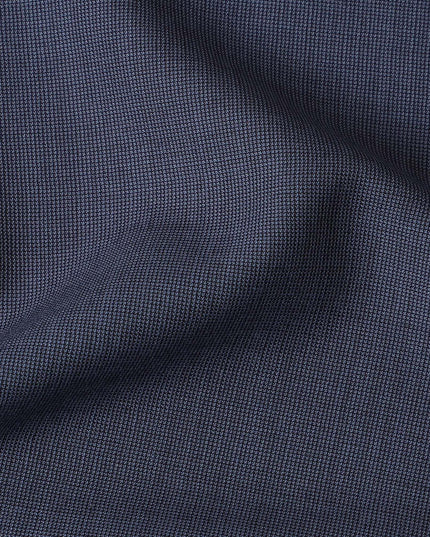 Elegant Italian Premium Wool Suiting Fabric - Navy Blue, 150 cm Width, 3.5 Mtrs Piece, Fine Textured Weave-D17770 Regal Fabrics