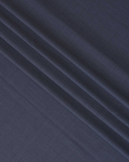 Elegant Italian Premium Wool Suiting Fabric - Navy Blue, 150 cm Width, 3.5 Mtrs Piece, Fine Textured Weave-D17770 Regal Fabrics
