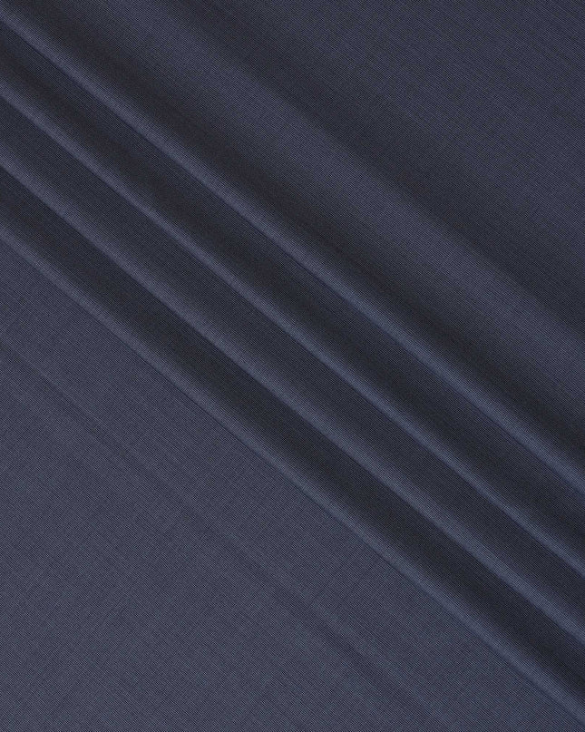 Elegant Italian Premium Wool Suiting Fabric - Navy Blue, 150 cm Width, 3.5 Mtrs Piece, Fine Textured Weave-D17770 Regal Fabrics