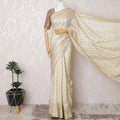 Elegant Cream Art Silk Saree - 110cm Width, 5.5m Length - Exquisite Gold Detailing - Blouse Not Included-D17820 Regal Fabrics