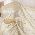 Elegant Cream Art Silk Saree - 110cm Width, 5.5m Length - Exquisite Gold Detailing - Blouse Not Included-D17820 Regal Fabrics