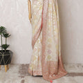 Elegant Beige Art Silk Saree with Delicate Embroidery and Stoning, Traditional Indian Attire, 110cm Width-D17821 Regal Fabrics