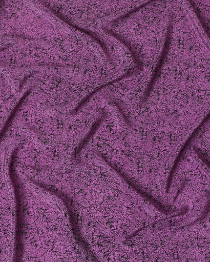 Elegant Silk Crepe Fabric in Royal Purple - Premium Quality, 110cm Width, Crafted in India - Buy in Meters-D18027